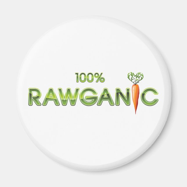 Imã 100% de Comida Rawganic Raw - Cenoura (Frente)