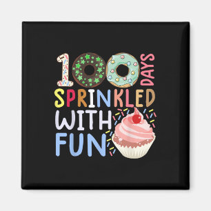 Imã 100 dias borrifados com Cupcake divertido 100 dias
