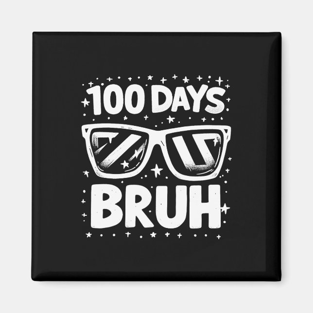 Imã 100 Dias Bruh Pulga 100º Dia De Garotos Escolares (Frente)