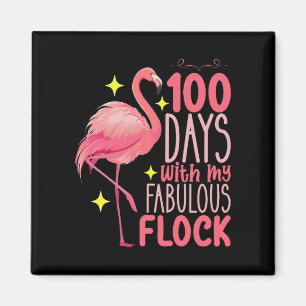 Imã 100 Dias Com Minha Fabulosa Escola de Flamingos