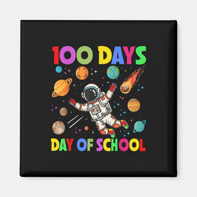 Imã 100 Dias De Astronauta Espacial Escolar 100 Dias (Frente)