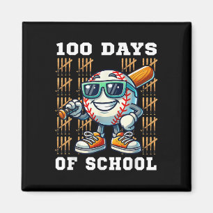 Imã 100 Dias De Basebol Escolar 100º Dia Da Escola