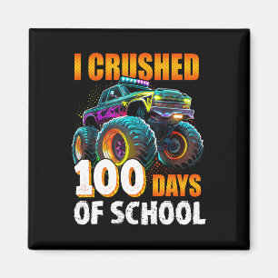 Imã 100 Dias De Caminhão De Monstro Escolar 100.º Dia