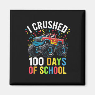 Imã 100 Dias De Caminhão-Monstro Escolar 100.º Dia De