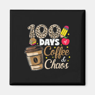 Imã 100 Dias De Caos De Café Camisa 100 Dia De