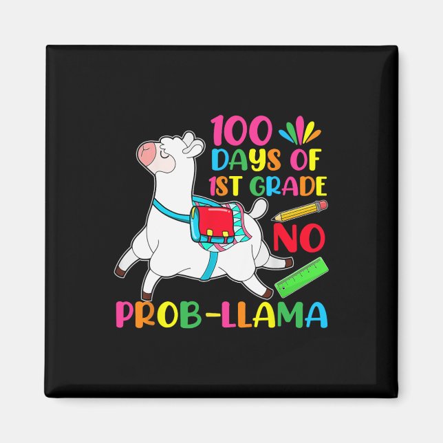 Imã 100 Dias De Escola 1rua Sem Probllama Llama (Frente)