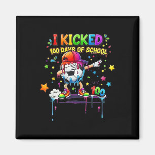 Imã 100 Dias De Escola Futebol Gotejamento Crianças Me