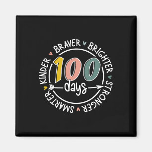 Imã 100 Dias De Escola Mais Inteligente Kinder Brighte