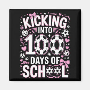 Imã 100 Dias De Escola Meninas Futebol Coquette Laço R