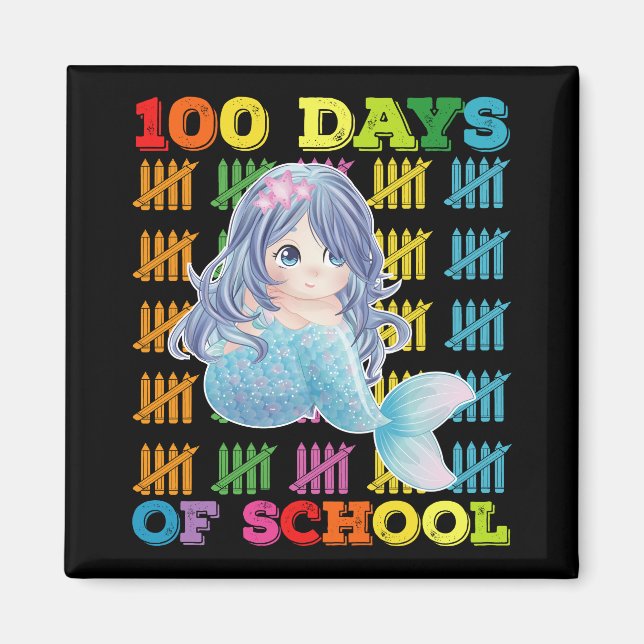 Imã 100 Dias De Escola Sereia Professora Aluno (Frente)