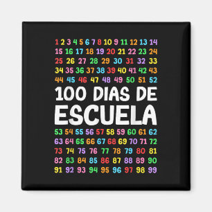 Imã 100 Dias De Escuela Professora Espanhola