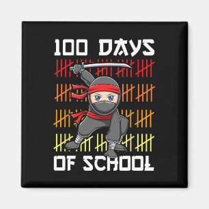 Imã 100 Dias De Ninja Escolar Para Crianças Arte Marci