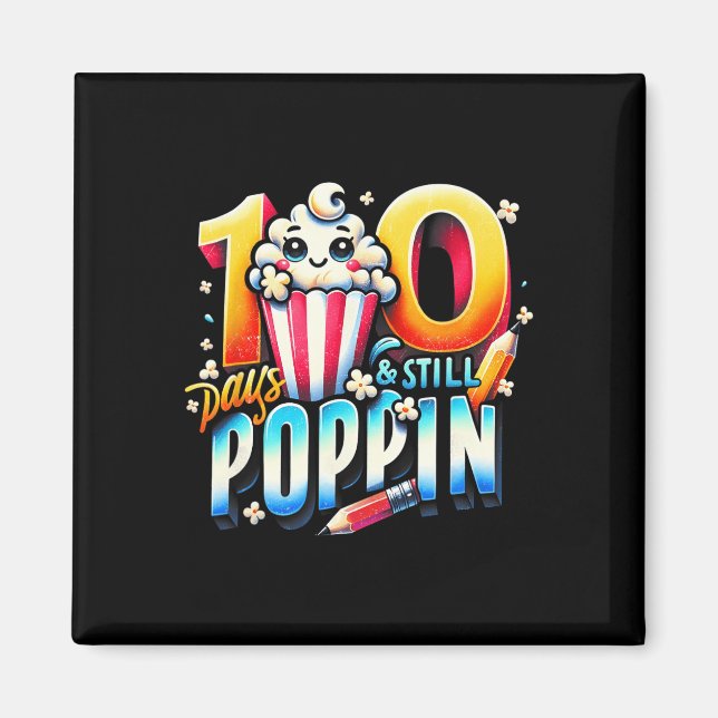 Imã 100 Dias De Pipoca Divertida Que Voltava Para Scho (Frente)