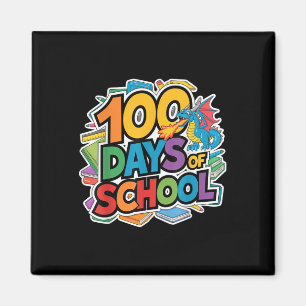 Imã 100 Dias De Tema De Dragão Escolar Crianças Profes