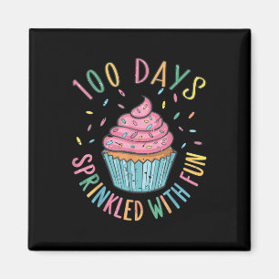 Imã 100 Dias Empurrados Com Cupcake Divertido 100 Dias