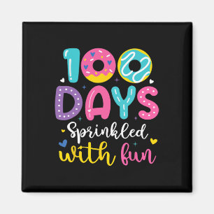 Imã 100 Dias Empurrados Com Rosquinha Divertida 100 Di