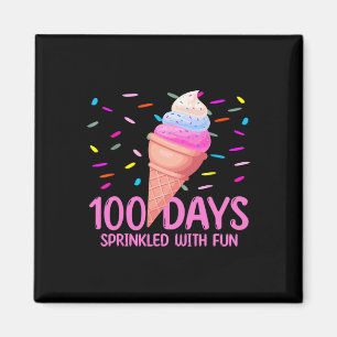 Imã 100 Dias Empurrados Com Sorvete Divertido 100 Dias