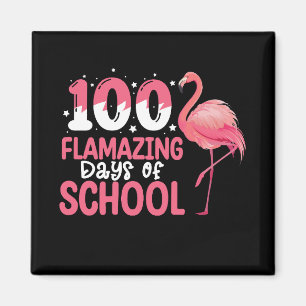 Imã 100 Dias Flamantes de Professor Flamingo Escolar