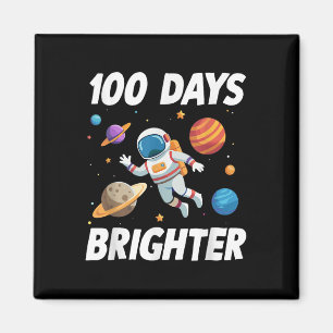 Imã 100 Dias Mais Brilhante Astronauta Espacial 100 Di