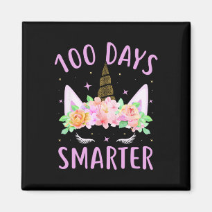 Imã 100 Dias Mais Inteligentes Crianças Unicórn Figura