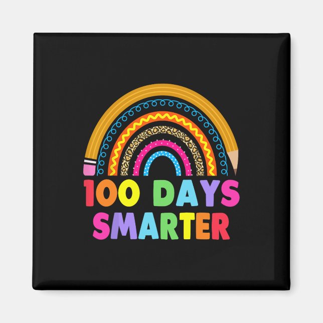 Imã 100 Dias Mais Inteligentes Feliz 100º Dia Do Arco- (Frente)