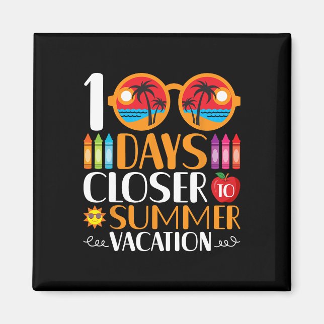 Imã 100 Dias Mais Perto das Férias de Verão  (Frente)
