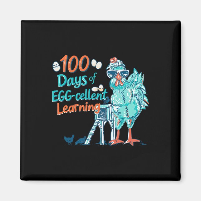 Imã 100 Dias Professor Egg-stra Mais Inteligente Crian (Frente)