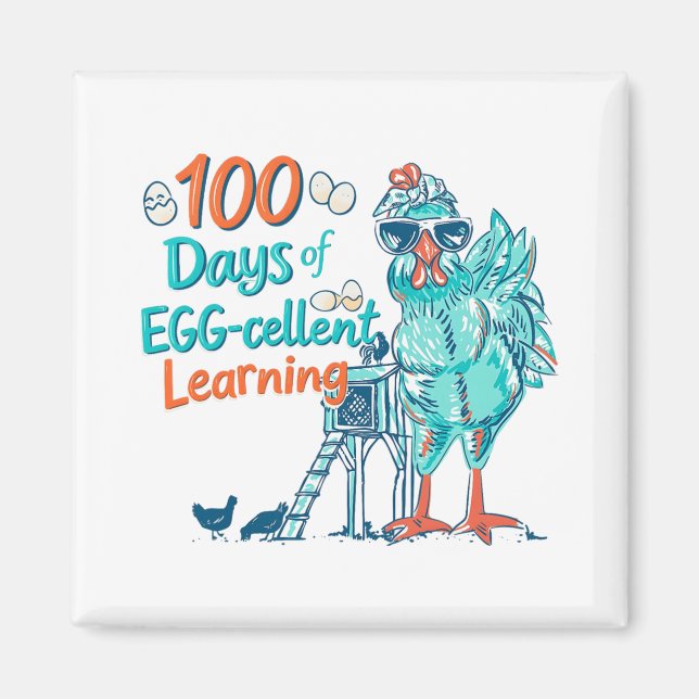 Imã 100 Dias Professor Egg-stra Mais Inteligente Crian (Frente)