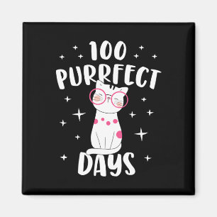 Imã 100 Dias Puros Gato Feliz 100º Dia da Escola Co