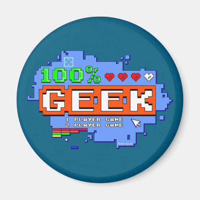 Imã 100% Geek (Frente)
