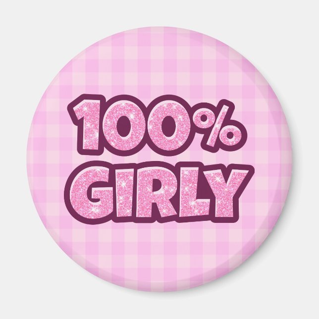 Imã 100% Girly (Frente)