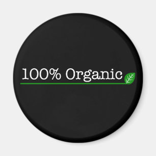 Imã 100% orgânico - texto branco