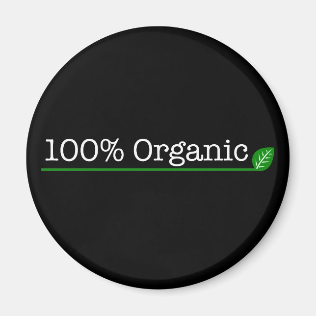 Imã 100% Orgânico - texto branco (Frente)
