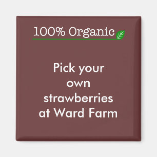 Imã 100% orgânico - texto branco