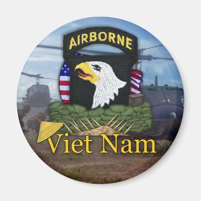 Imã 1010Divisão aérea vietnam vets Magnet (Frente)