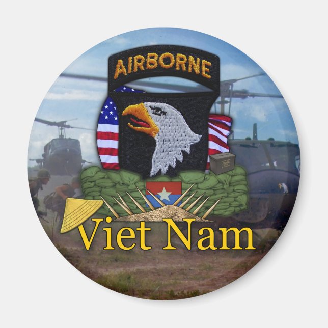 Imã 1010Divisão aérea vietnam vets Magnet (Frente)