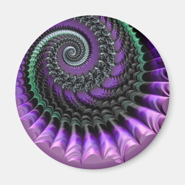 Imã 108-77 ímã espiral roxo e metálico verde (Frente)