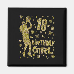 Imã 10.º Aniversário Garotas Fãs de Basquete Jogadoras