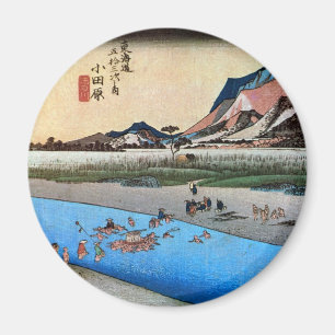 Imã 10. 小田原宿, 広重 Odawara-juku, Hiroshige,