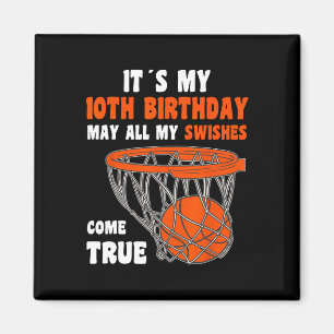 Imã 10 anos Feliz 10.º Aniversário de Basquete 10.º Bi