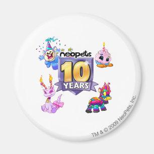 Imã 10o Logotipo do aniversário