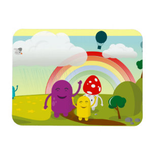 Ímã 11277-naif-primavera-vetor CUTE DE CARTÃO COLORID