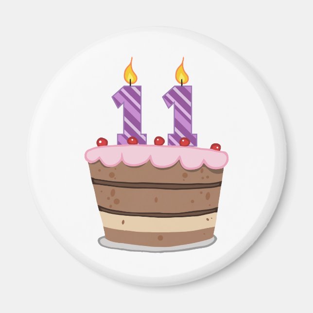 Imã 11 anos de idade no Bolo de Aniversário (Frente)