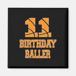 Imã 11 Birthday Baller Boy 11 Anos De Basquete T