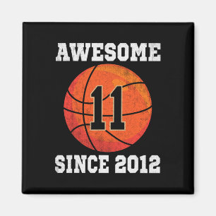 Imã 11 Birthday Basball Lover 11 Anos Vintag
