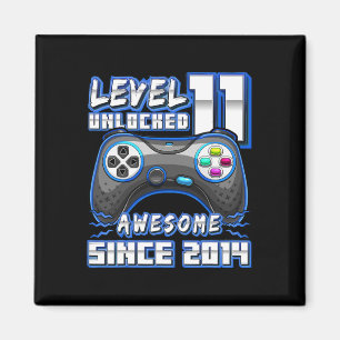 Imã 11 Birthday Boy Level 11 Gamer 11 Year Video Gam