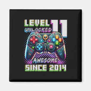 Imã 11 Birthday Boy Level 11 Gamer 11 Year Video Gam