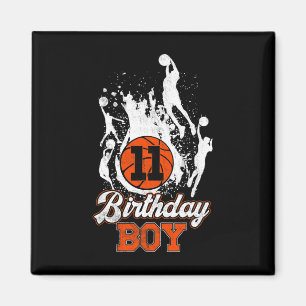 Imã 11 Birthday Bysketbyll Theme Birthday Boy 11 anos
