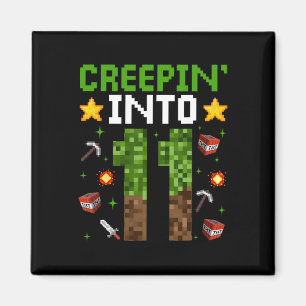 Imã 11 Birthday Gamer Pixel Creepin" Em 11 Vídeo G