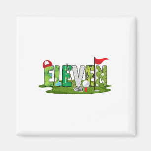Imã 11 Birthday Golf Tema De 11 Anos Crianças De 11 An